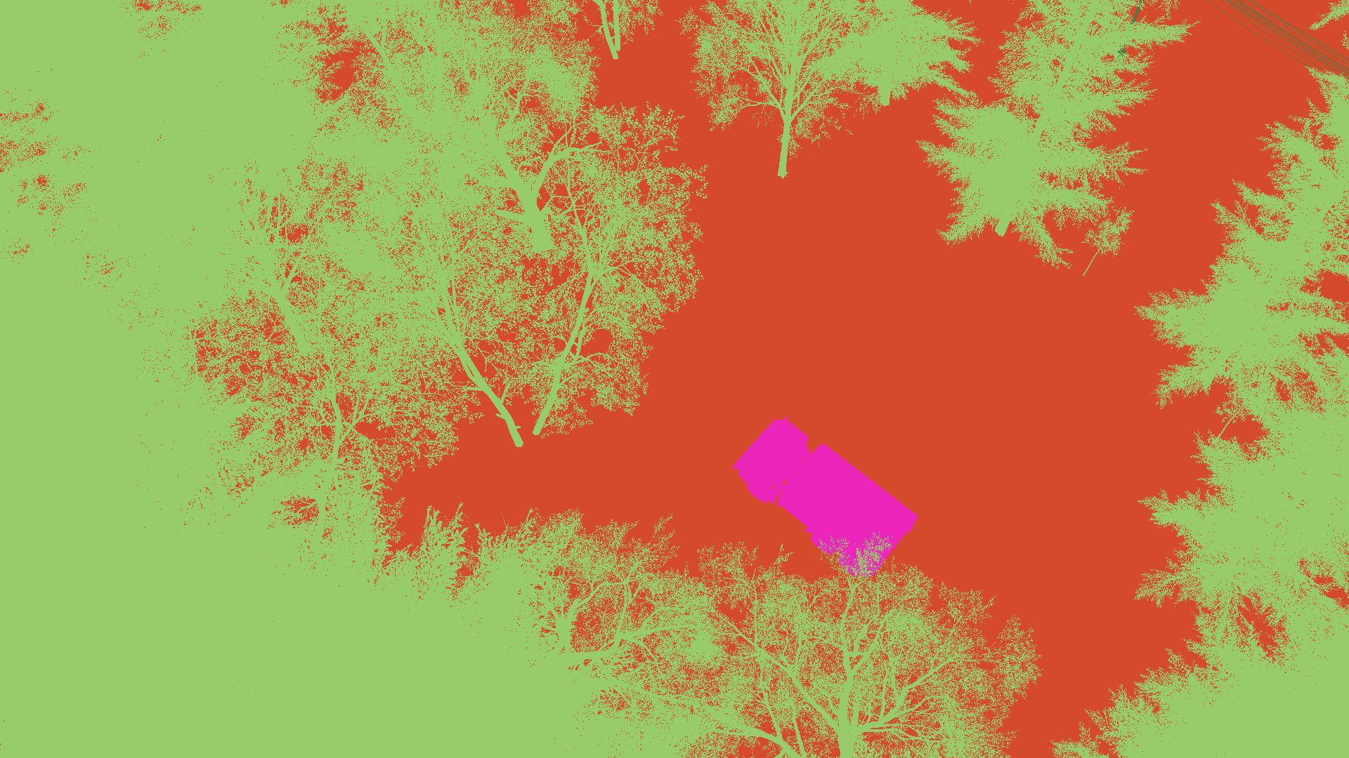 Semantic mask of a vehicle from above