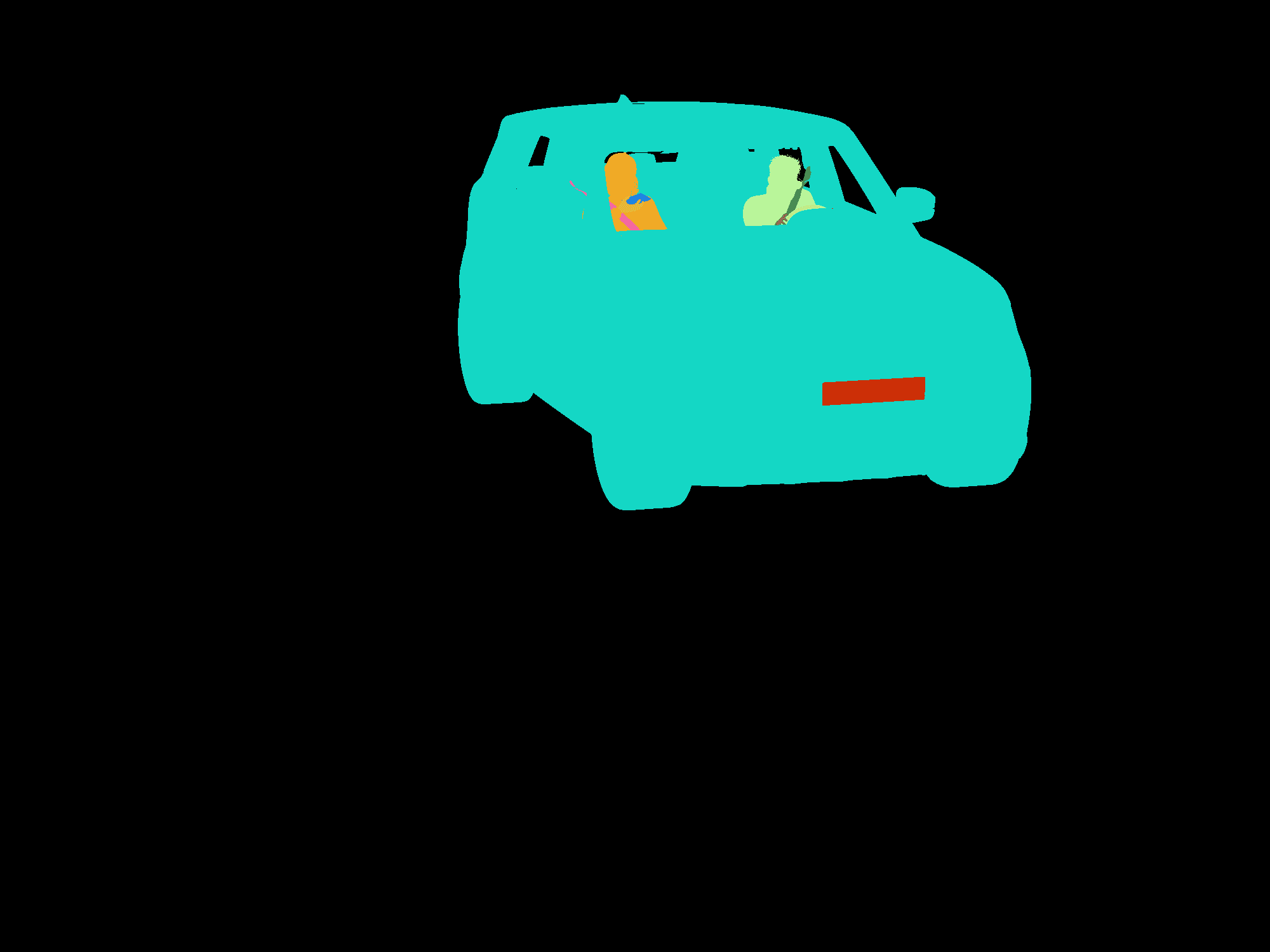 Semantic mask of a vehicle